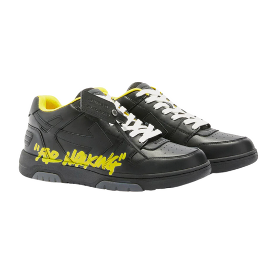 OFF-WHITE Out Of Office “ooo” Low Tops For Walking Black Yellow