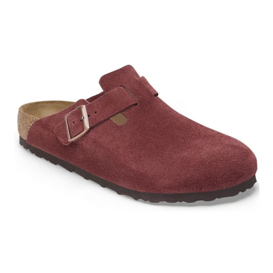 Birkenstock Boston Burgundy – Suede Leather Zinfandel