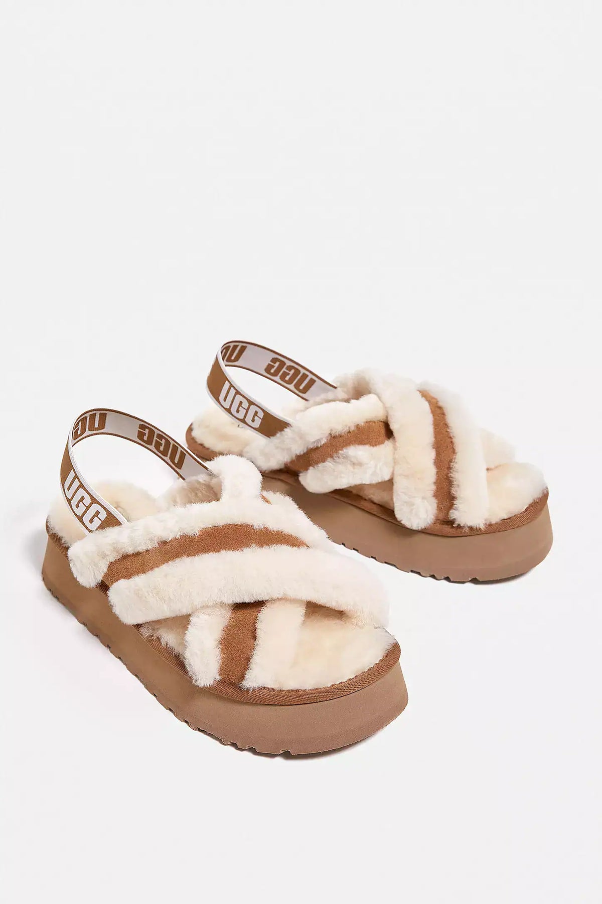 Disco Cross Chesnut Slippers