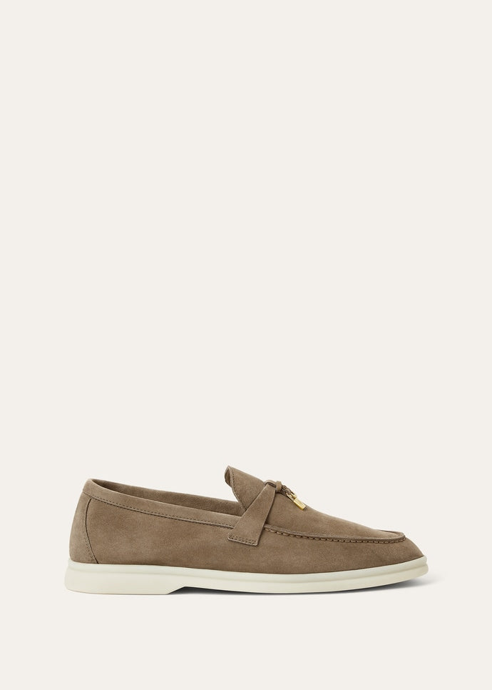Loro Piana Summer Charms Walk Loafer Suede Antique Brown