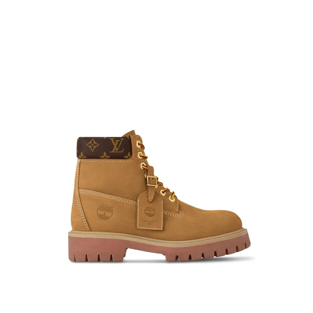 TIMBERLAND X LOUIS VUITTON ANKLE  Wheat & Brown Monogram Boots
