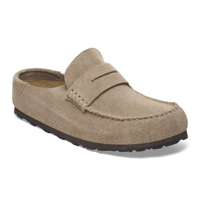 BIRKENSTOCK Naples Wrapped Suede Leather Taupe