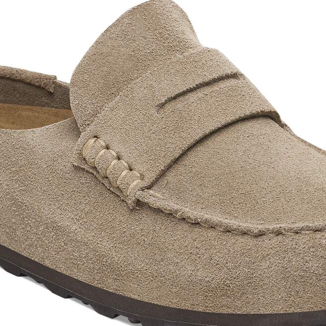 BIRKENSTOCK Naples Wrapped Suede Leather Taupe