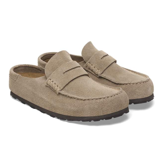 BIRKENSTOCK Naples Wrapped Suede Leather Taupe