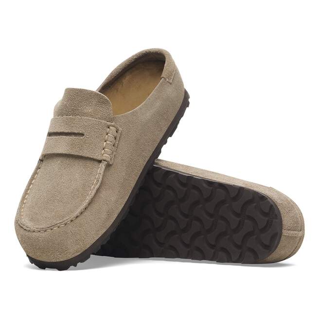 BIRKENSTOCK Naples Wrapped Suede Leather Taupe