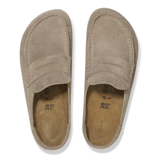 BIRKENSTOCK Naples Wrapped Suede Leather Taupe