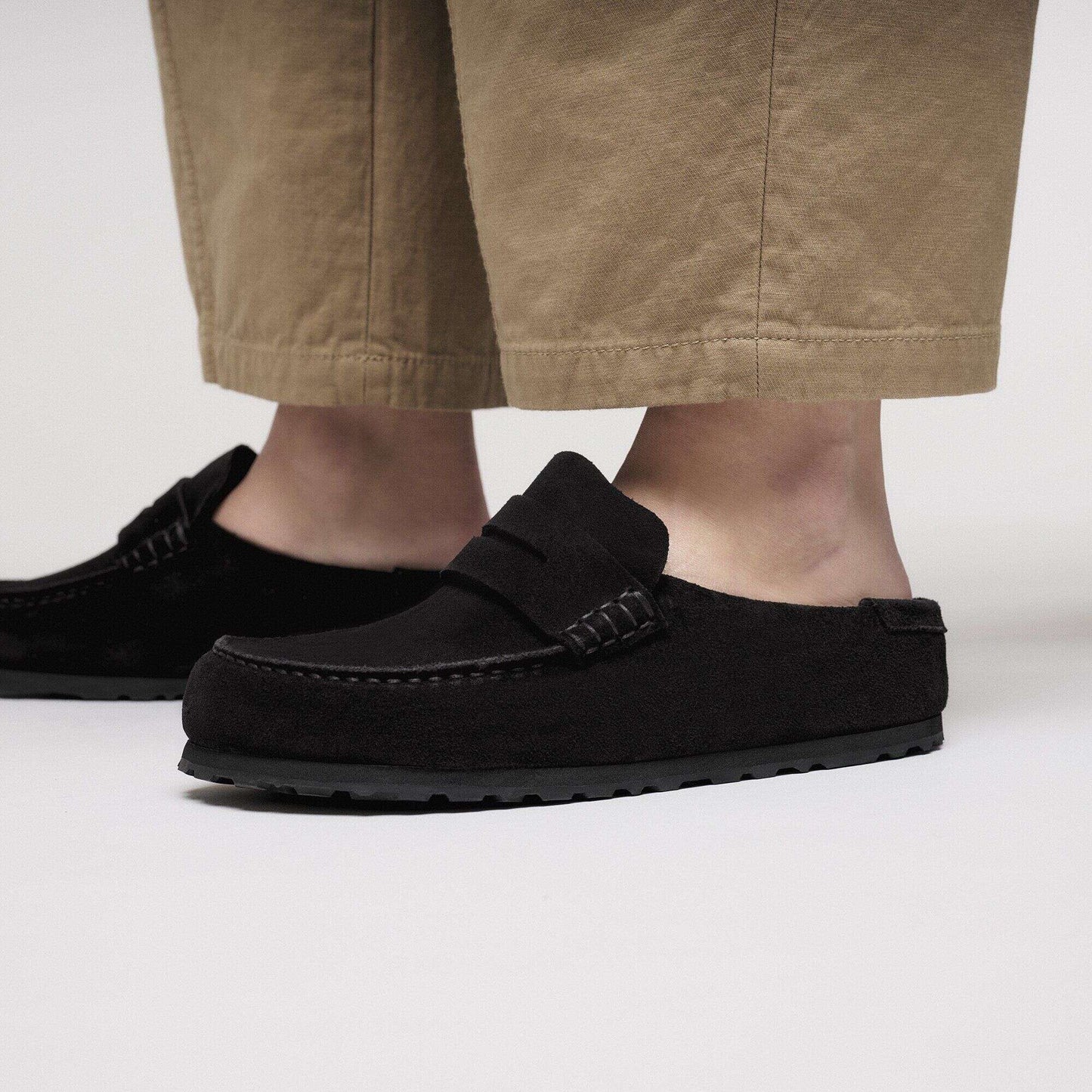 BIRKENSTOCK Naples Wrapped Suede Leather Black