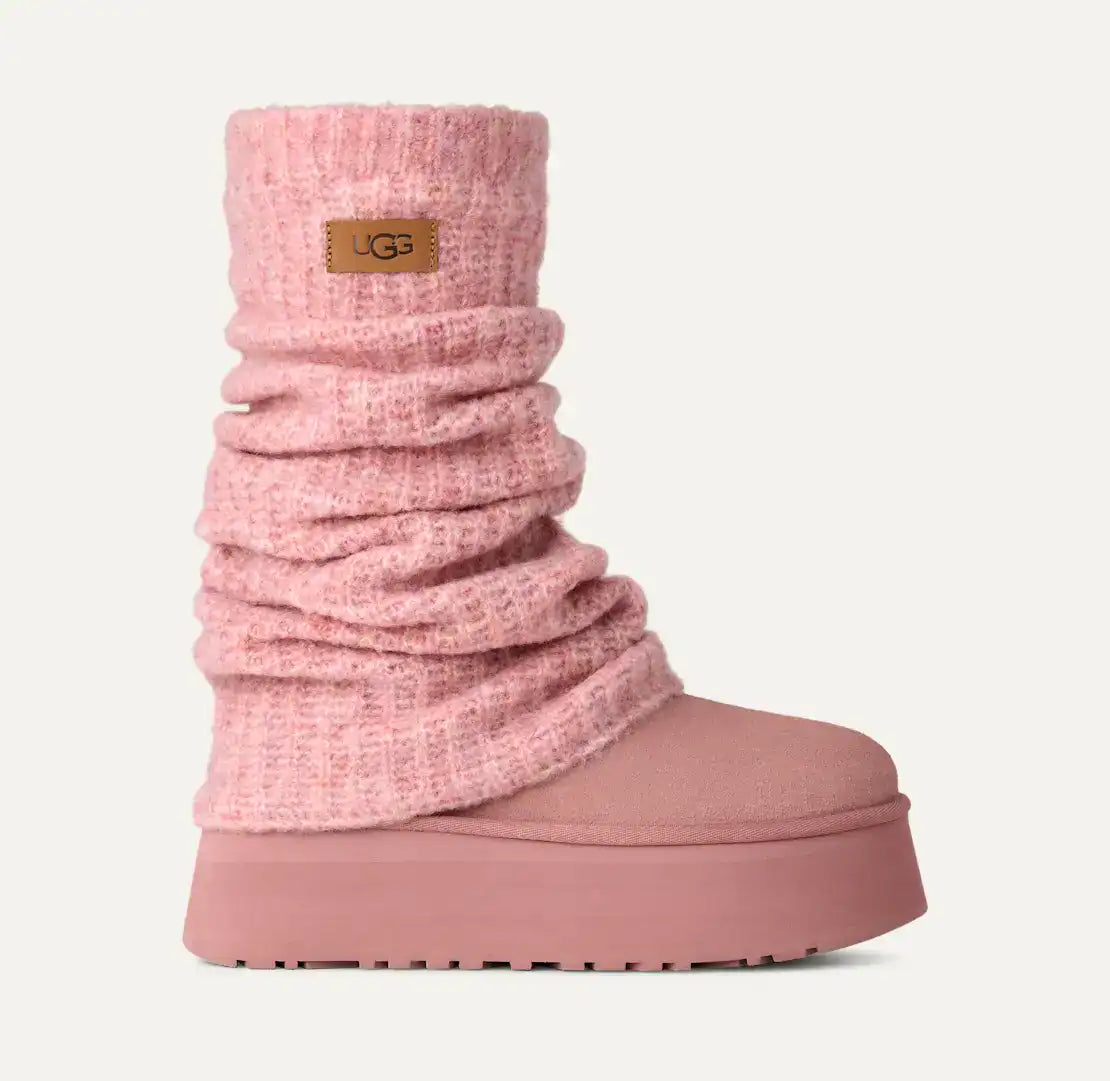Classic Mini Dipper Legwarmer Boot Pink Dawn