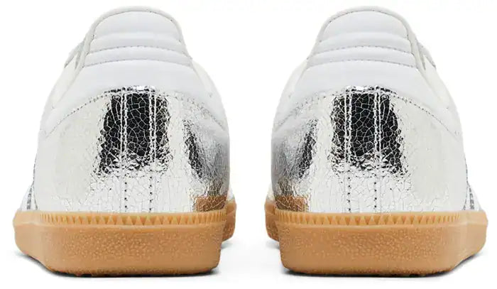 Adidas Samba OG Silver Metallic Cracked Leather