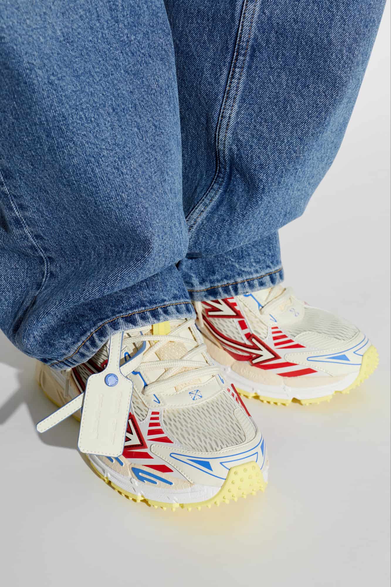 Off-White Be Right Back Suede Sneakers CREAM