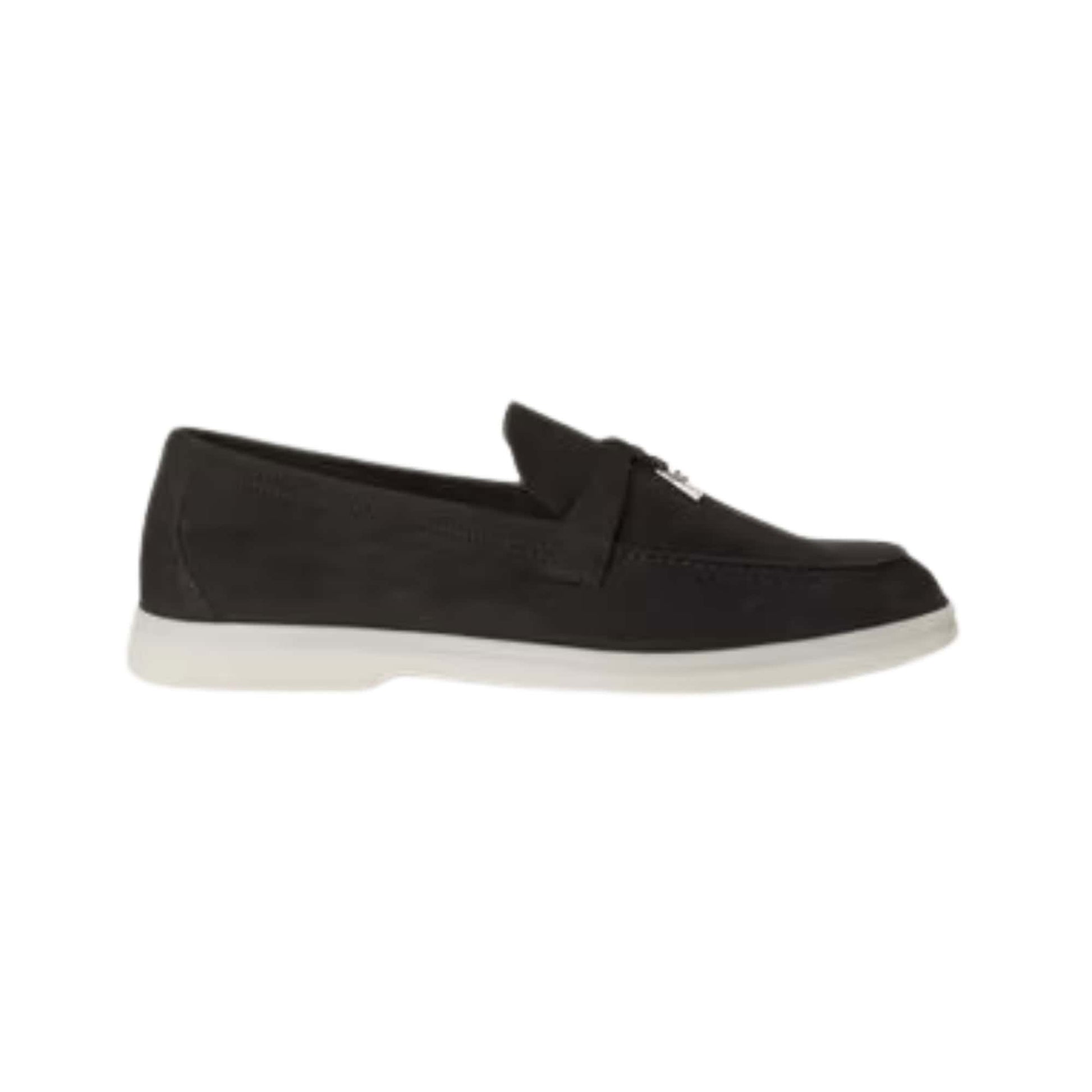 Loro Piana Summer Charms Walk Loafer Suede Caviar