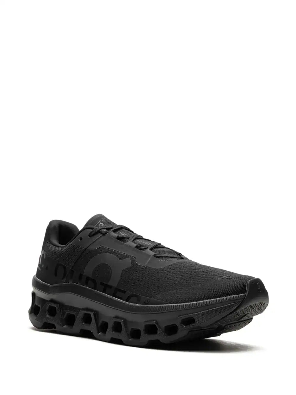 On Running Cloudmonster "All Black" for premium athletic performance.