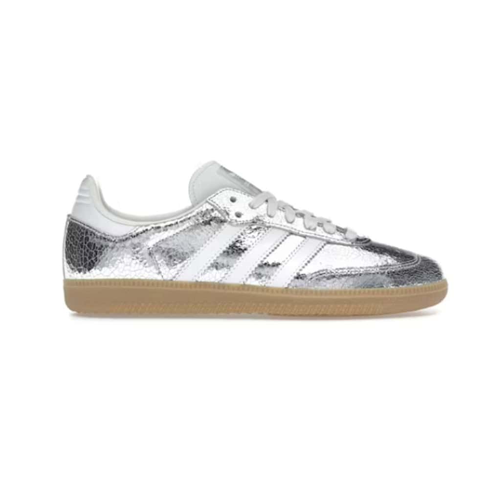 Adidas Samba OG Silver Metallic Cracked Leather