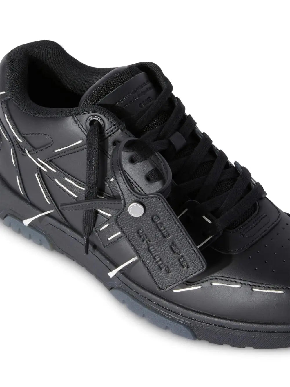 OFF-WHITE Out Of Office Low-top Sartorial Stitching Sneakers in Leather