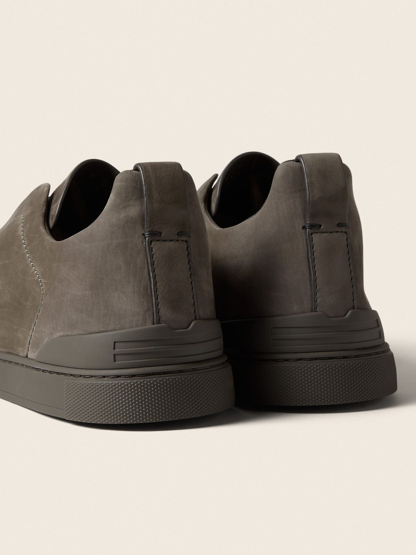Zegna Dark Taupe Triple Stitch™ SECONDSKIN Sneakers