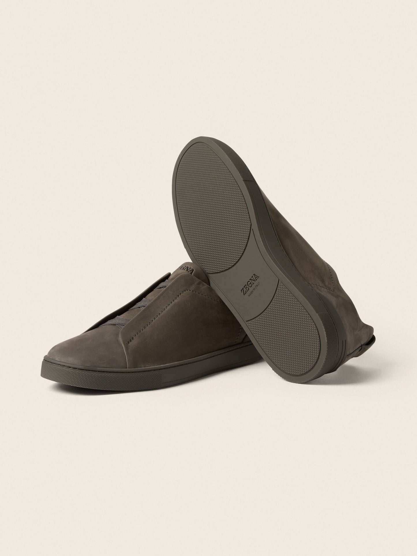Zegna Dark Taupe Triple Stitch™ SECONDSKIN Sneakers