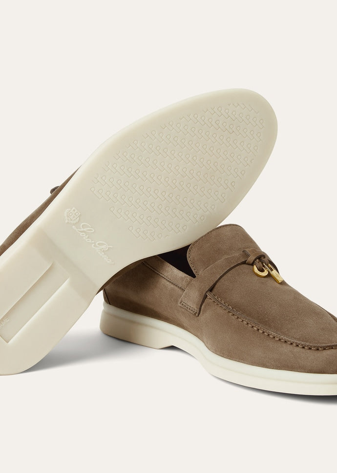Loro Piana Summer Charms Walk Loafer Suede Antique Brown