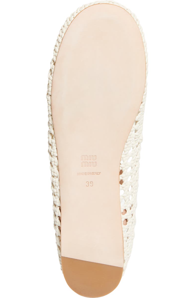 Miu Miu Mesh Fabric Ballerinas White