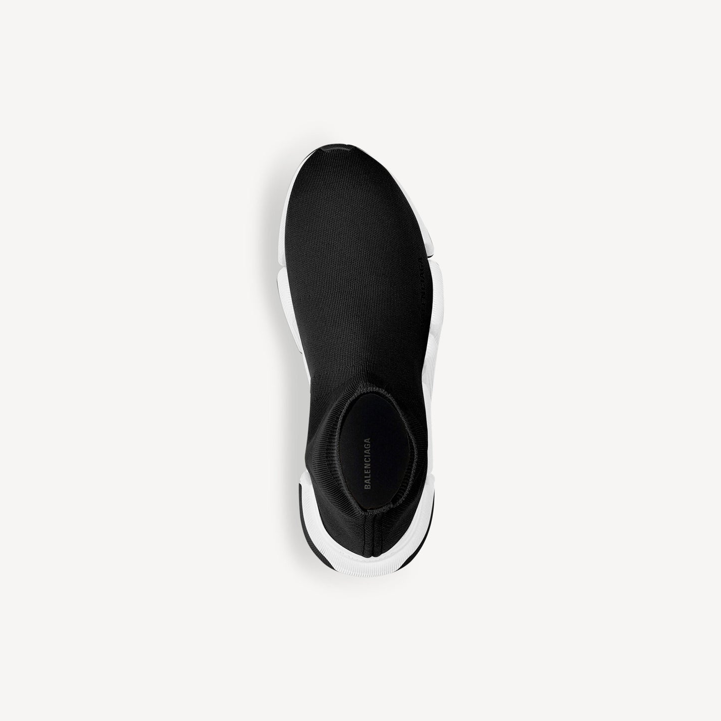 Balenciaga Speed 2.0 Recycled Knit Sneaker With Bicolor Sole in Black/white