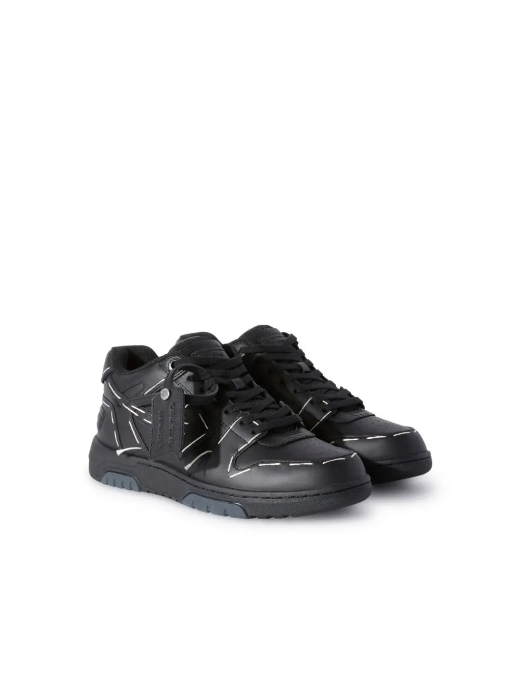 OFF-WHITE Out Of Office Low-top Sartorial Stitching Sneakers in Leather