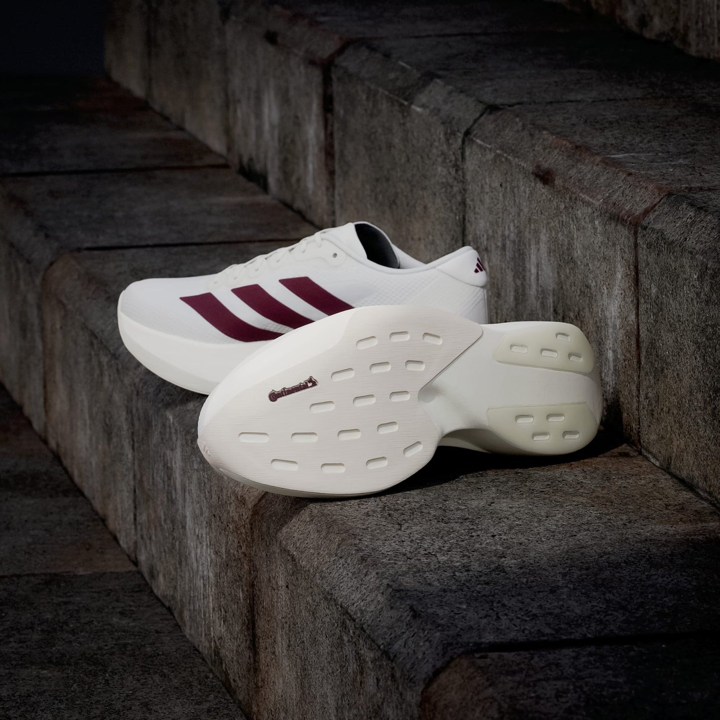 Adizero EVO SL Off White / Maroon / Mystery Red