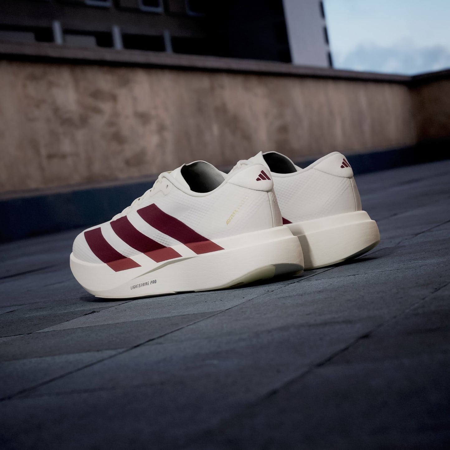 Adizero EVO SL Off White / Maroon / Mystery Red