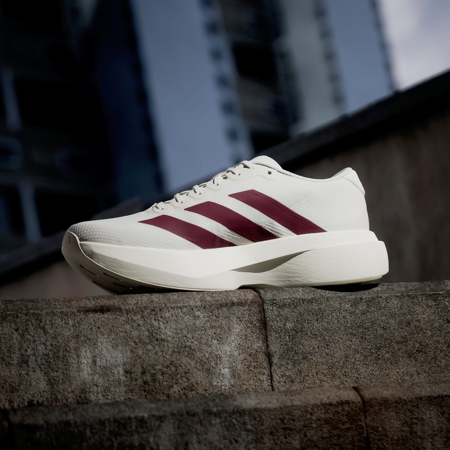 Adizero EVO SL Off White / Maroon / Mystery Red