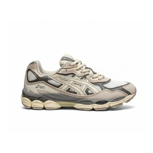 Asics Gel-NYC sneaker in a white and steel grey