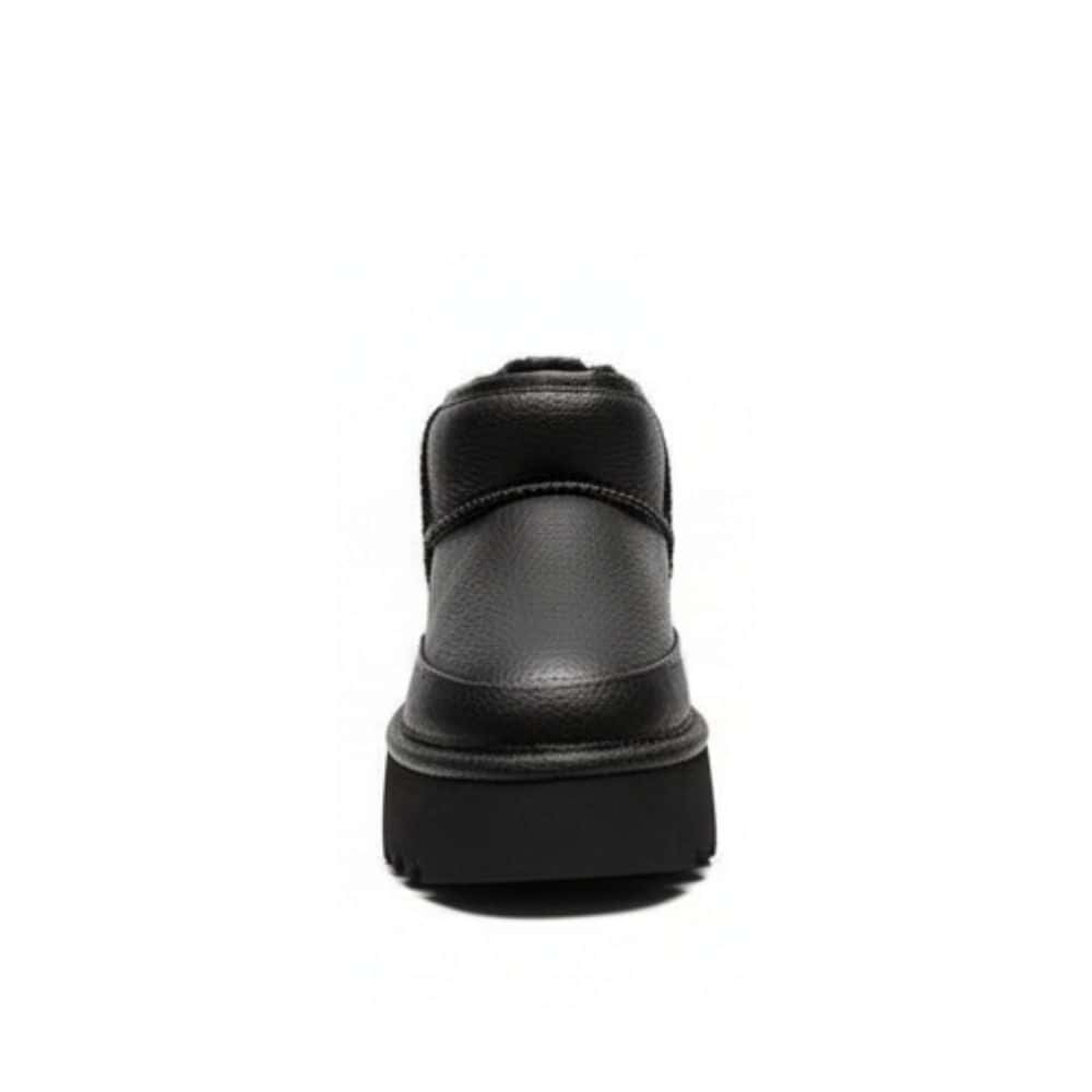 Platform Zipper Ankle Black