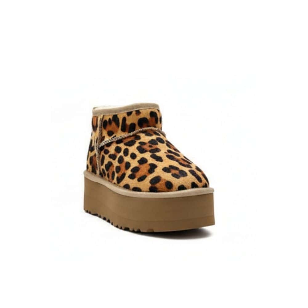 Renato Garini Suede Botins Leopardo