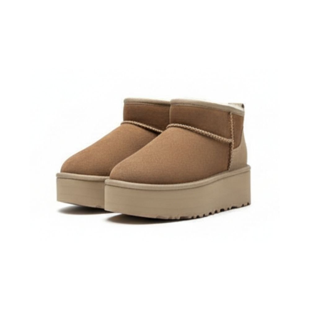 UGG Classic Ultra Mini Platform Sand/Chestnut Boot