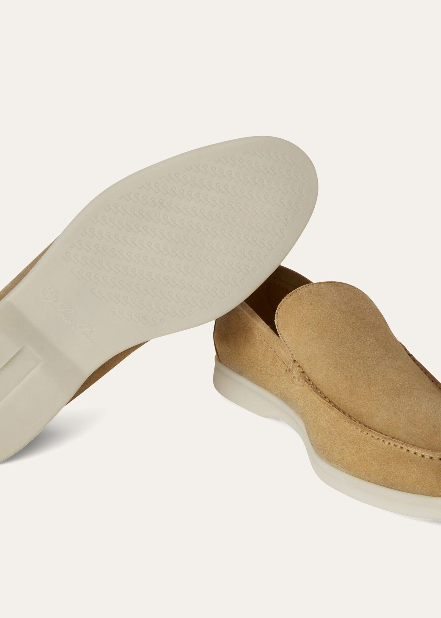 Loro Piana Summer Walk Loafer Suede Light Wood Smoke