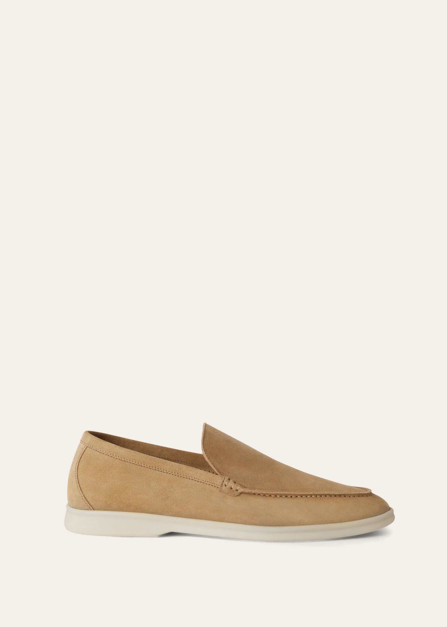 Loro Piana Summer Walk Loafer Suede Light Wood Smoke