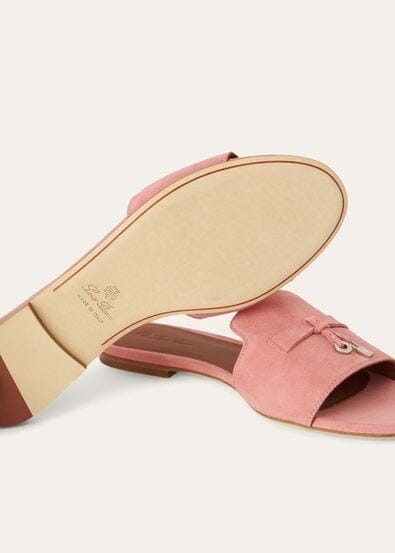 Loro Piana Summer Charms Sandal Suede Goatskin Halite