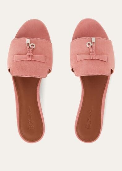 Loro Piana Summer Charms Sandal Suede Goatskin Halite