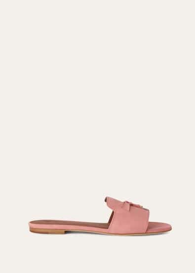 Loro Piana Summer Charms Sandal Suede Goatskin Halite
