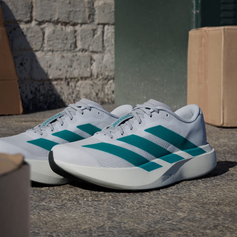 Adizero EVO SL Cloud White / Pure Teal / Grey Two
