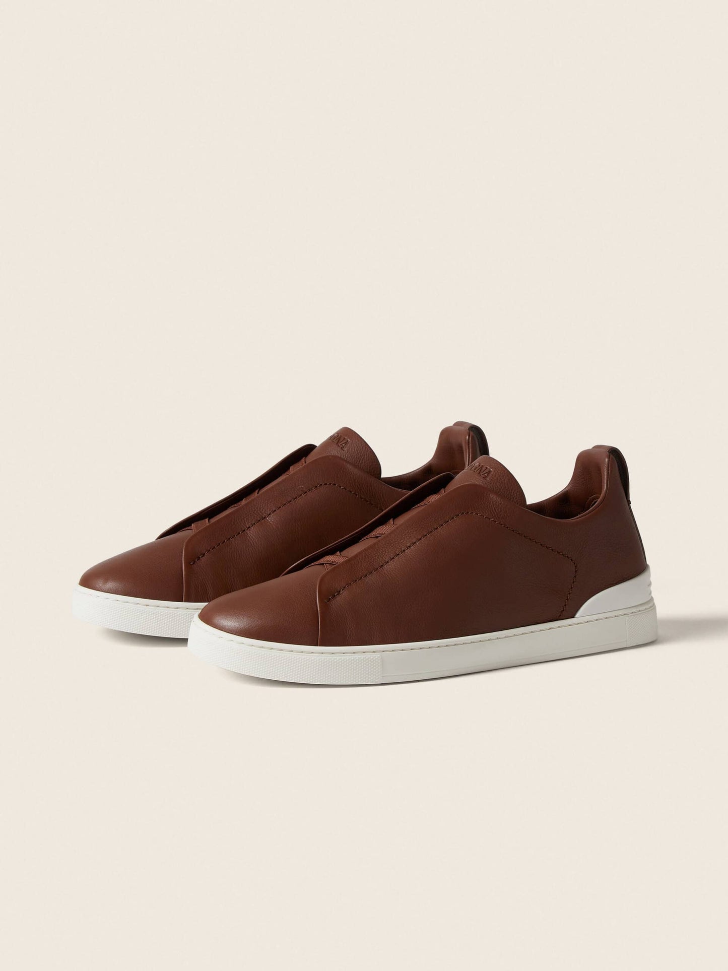 Zegna Almond Brown Triple Stitch™ SECONDSKIN Sneakers