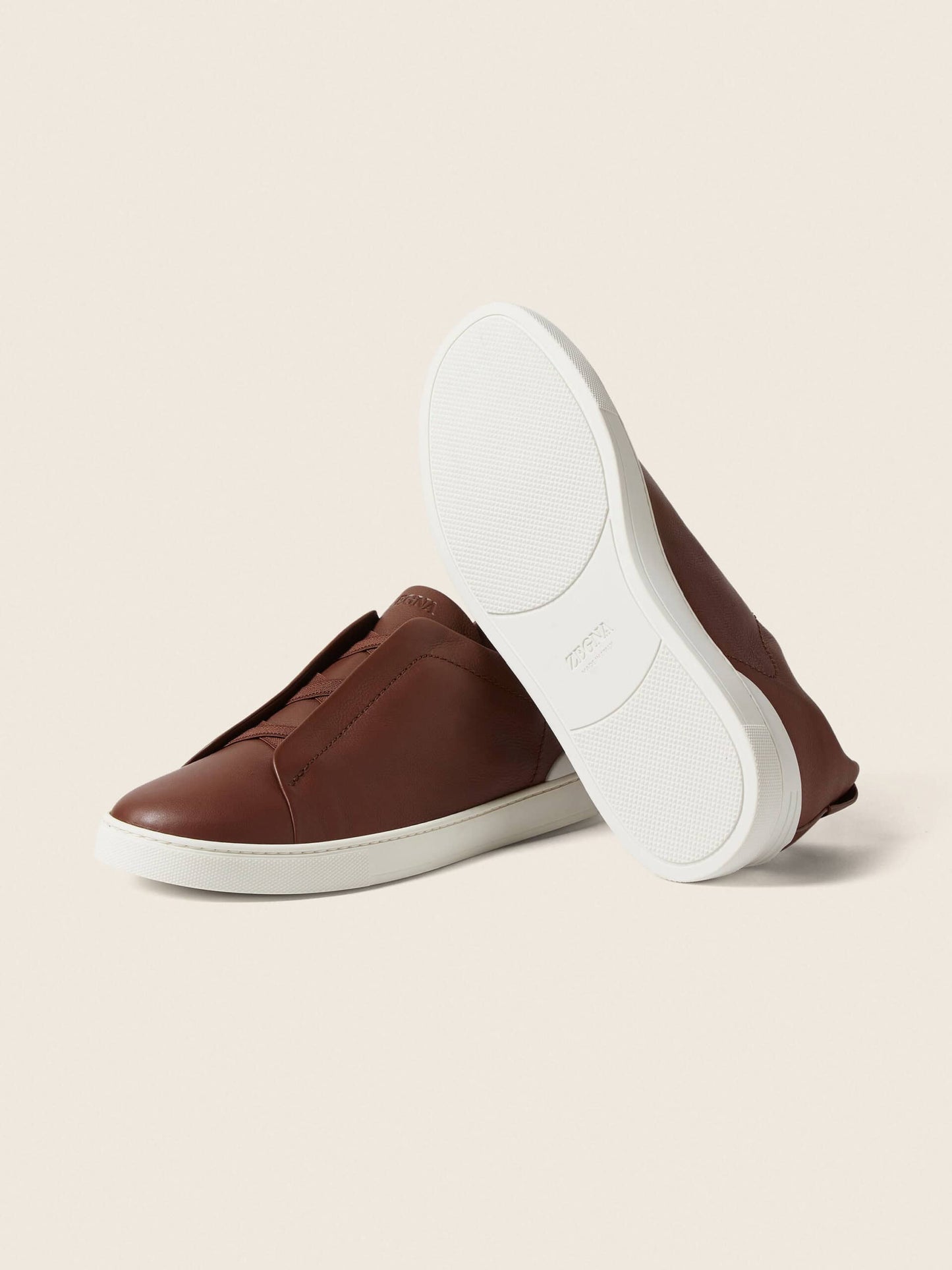 Zegna Almond Brown Triple Stitch™ SECONDSKIN Sneakers