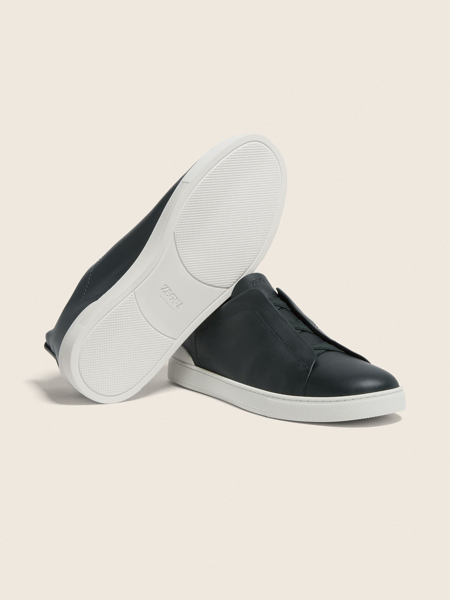 Zegna Dark Green Triple Stitch™ SECONDSKIN Sneakers