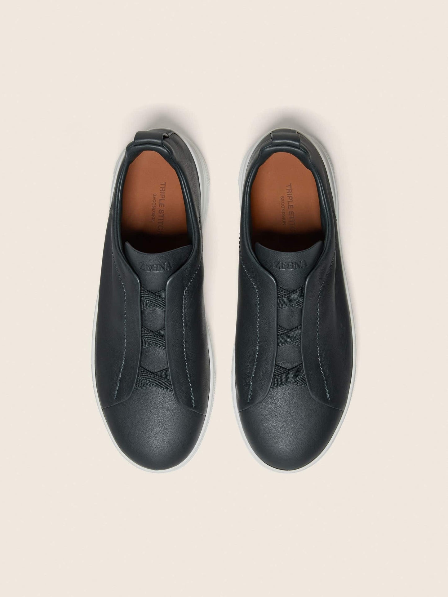 Zegna Dark Green Triple Stitch™ SECONDSKIN Sneakers
