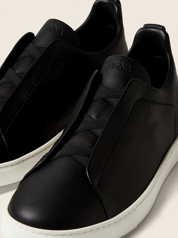 Zegna Black Triple Stitch™ SECONDSKIN Sneakers