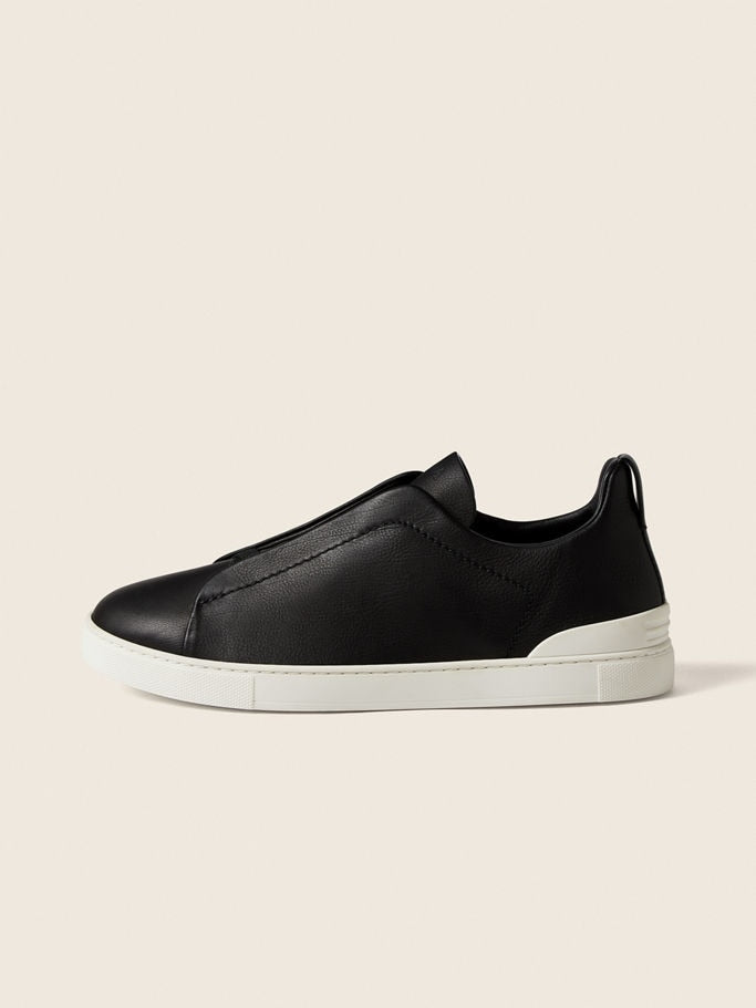 Zegna Black Triple Stitch™ SECONDSKIN Sneakers