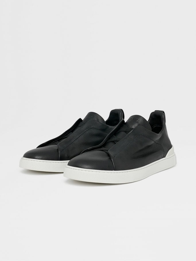 Zegna Black Triple Stitch™ SECONDSKIN Sneakers