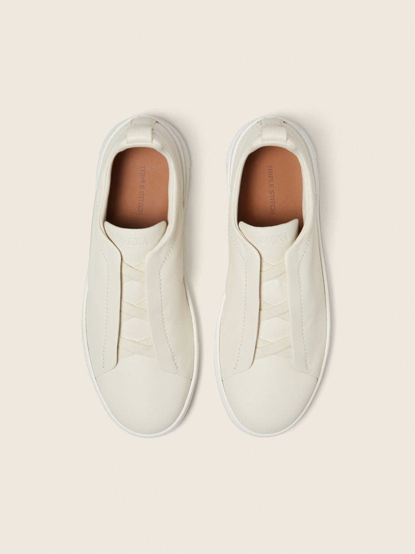 Zegna White Triple Stitch™ SECONDSKIN Sneakers