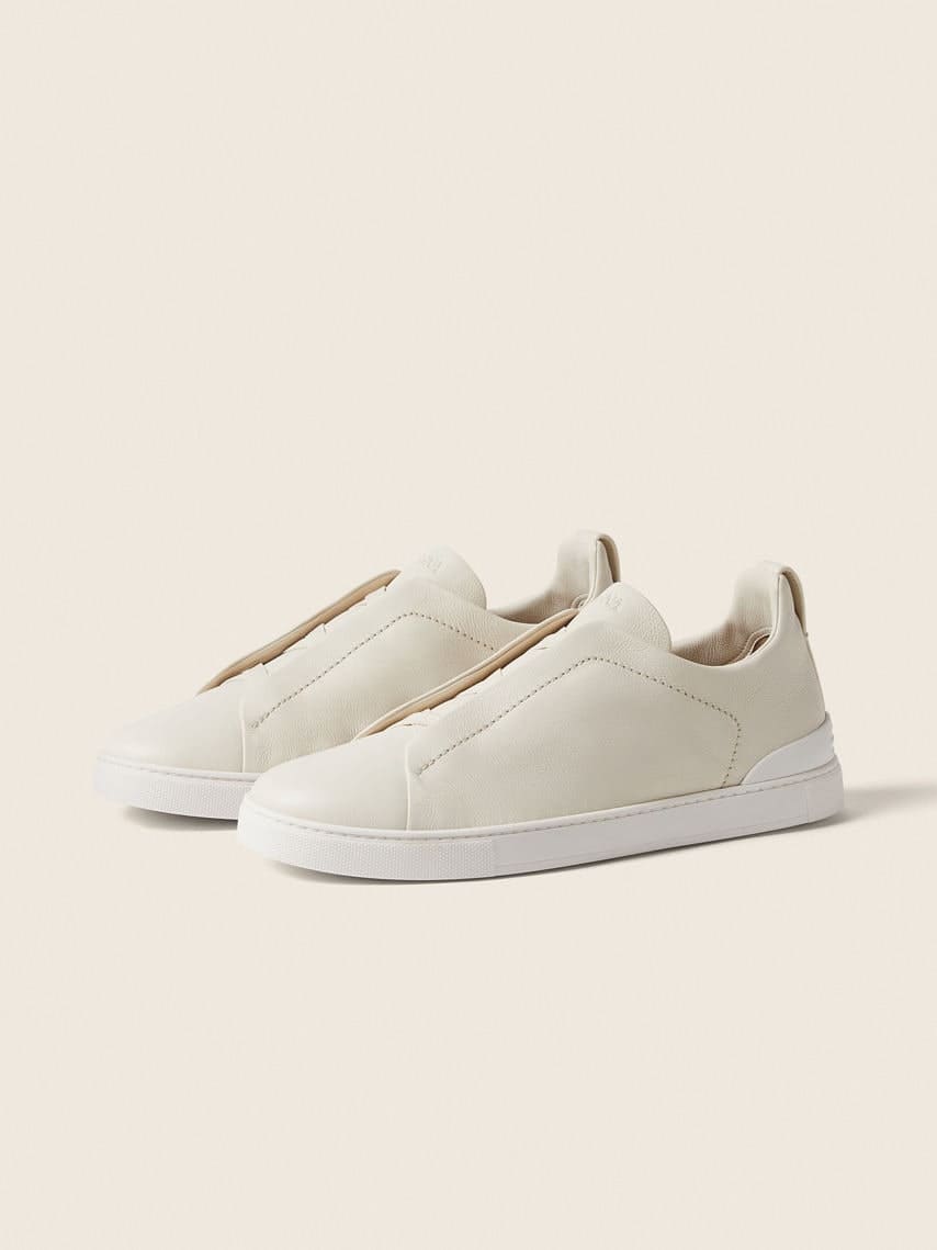 Zegna White Triple Stitch™ SECONDSKIN Sneakers