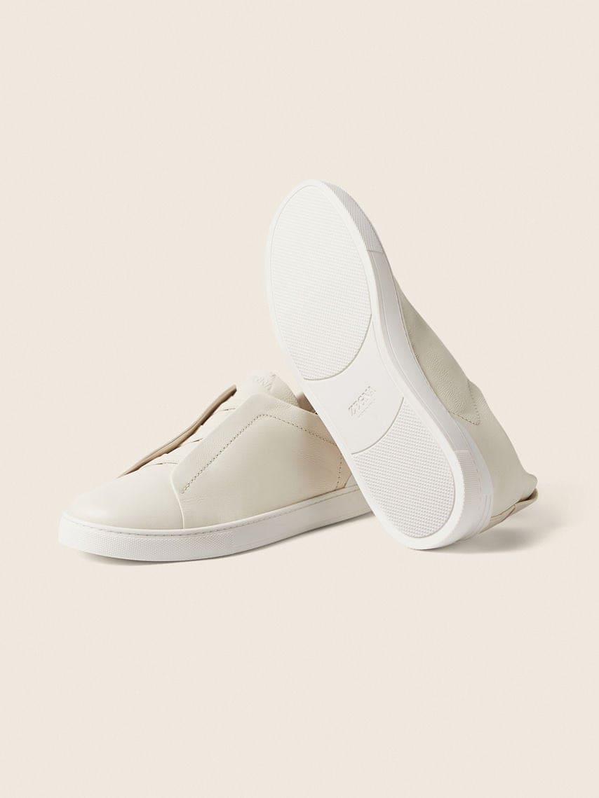 Zegna White Triple Stitch™ SECONDSKIN Sneakers