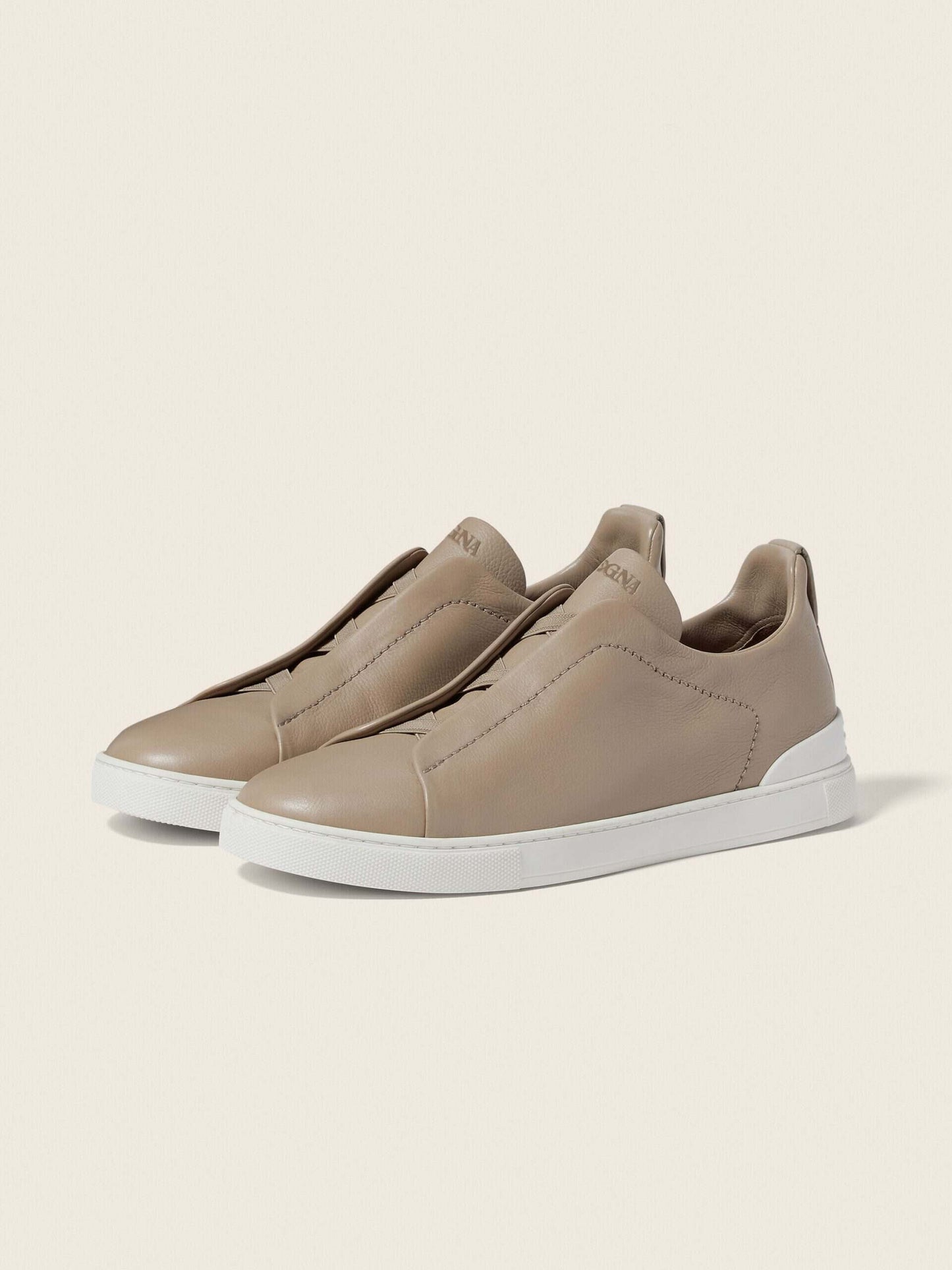 Zegna Light Taupe Triple Stitch™ SECONDSKIN Sneakers