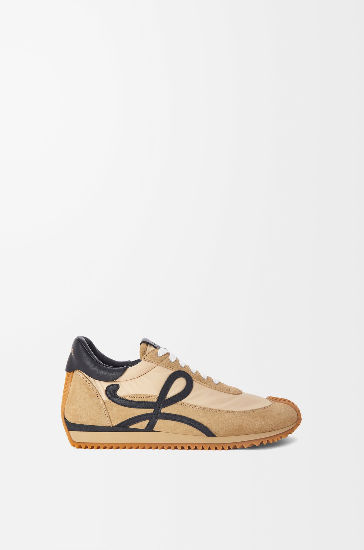 Flow Runner In Nylon And Suede Gold/Black