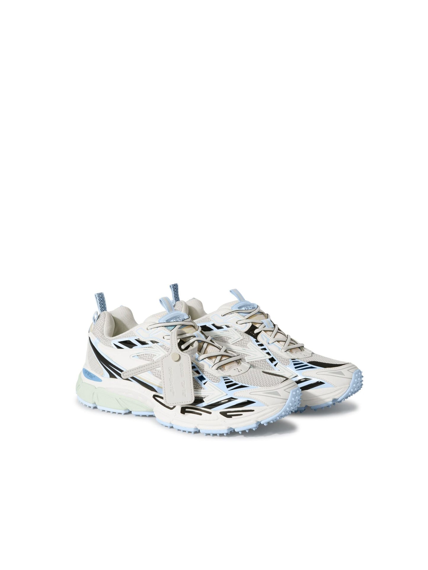 Off-White Be Right Back Suede Sneakers WHITE-LIGHT BLUE